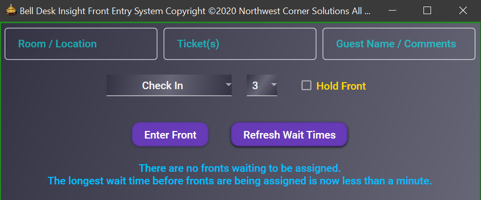 Bell Desk Insight window